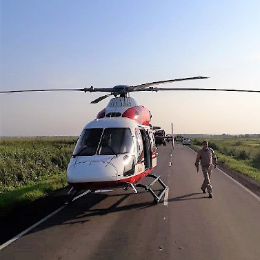 Вертолет «РВС» с медиками центра медицины катастроф Московской области экстренно вылетел на место авиапроисшествия с А321