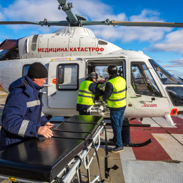 Вертолет «Ансат» осуществил межгоспитальную перевозку в Московской области
