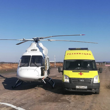 Вертолет эвакуировал пациента из Серпухова